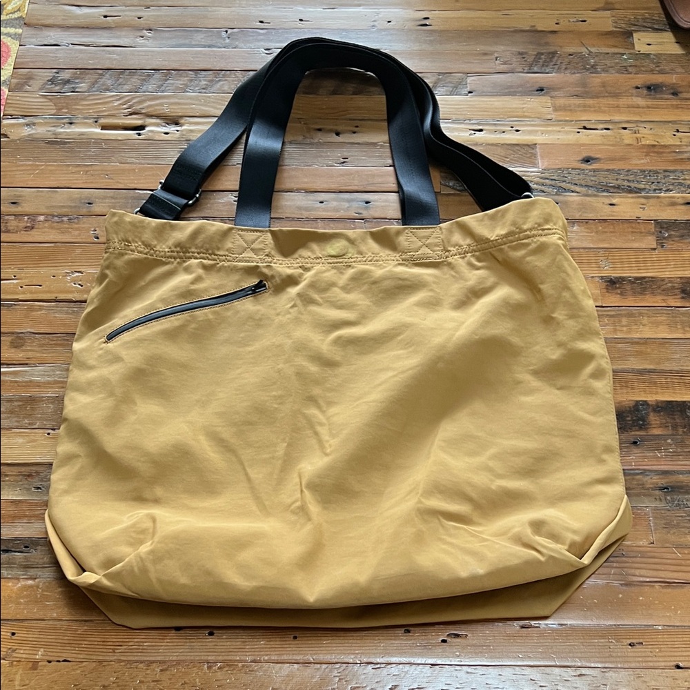 Athleta Large Mustard Nylon Tour Market Tote